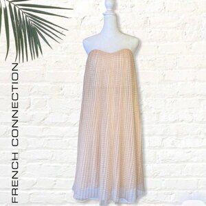 French Connection Blush Pink Strapless Dress - Balletcore Elegance-Size 4